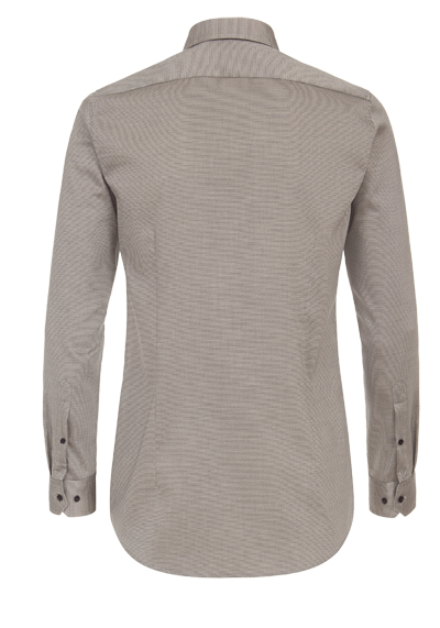 Produktbild f�r 'VENTI Body Fit Hemd Langarm New Kent Kragen Struktur braun'