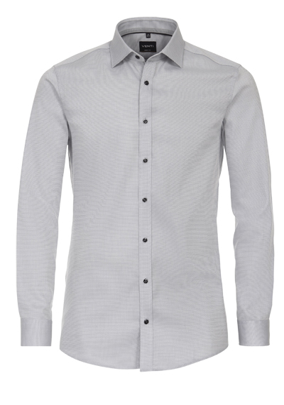 Produktbild f�r 'VENTI Body Fit Hemd Langarm New Kent Kragen Struktur anthrazit'