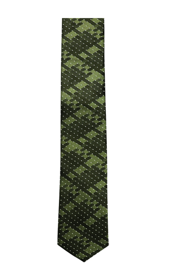 VENTI Krawatte 6 cm breit Seide Muster gr�n