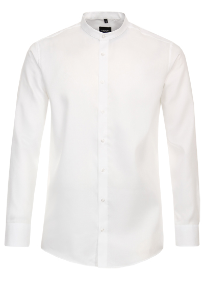 VENTI Modern Fit Hemd Langarm Stehkragen wei