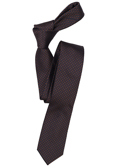 VENTI Krawatte aus reiner Seide fleckenabweisend Muster braun