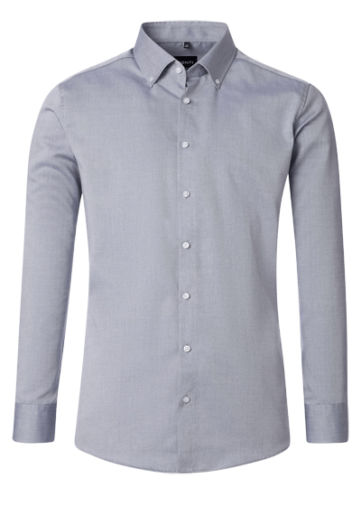 VENTI Modern Fit Hemd Langarm Button Down Kragen Oxford dunkelblau