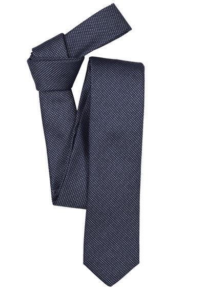 VENTI Krawatte aus reiner Seide 6 cm breit Muster blau