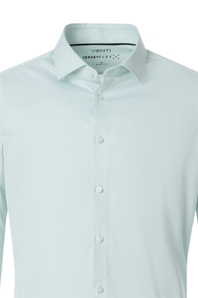 Produktbild f�r 'VENTI Modern Fit Hemd Langarm Haifischkragen Jersey Stretch Struktur mint'