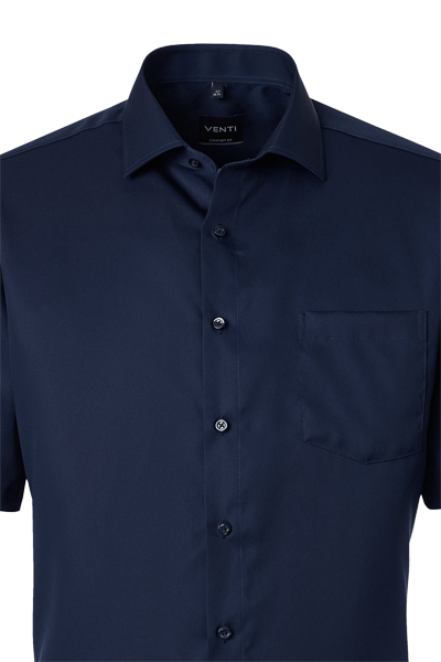 Produktbild f�r 'VENTI Modern Fit Hemd Halbarm Haifischkragen Twill nachtblau'