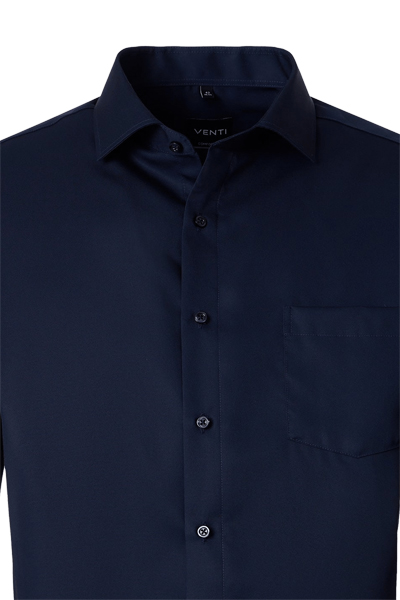 Produktbild f�r 'VENTI Modern Fit Hemd Langarm Haifischkragen Twill nachtblau'