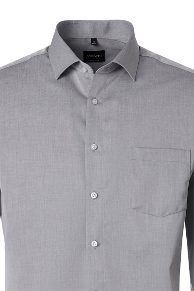 Produktbild f�r 'VENTI Modern Fit Hemd Langarm Haifischkragen Twill grau'