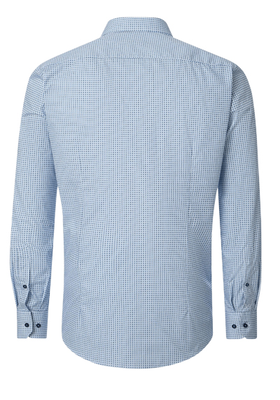 Produktbild f�r 'VENTI Modern Fit Hemd Langarm New Kent Kragen Muster blau'