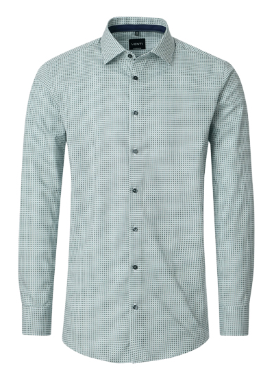 Produktbild f�r 'VENTI Modern Fit Hemd Langarm New Kent Kragen Muster gr�n'