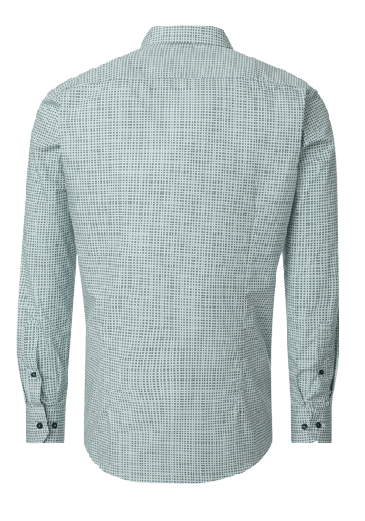 Produktbild f�r 'VENTI Modern Fit Hemd Langarm New Kent Kragen Muster gr�n'