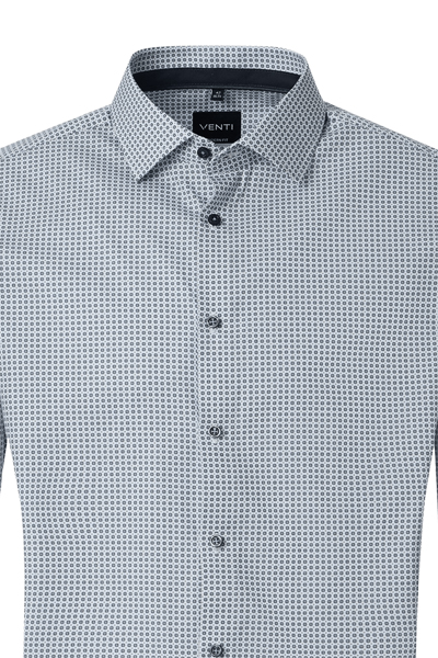 Produktbild f�r 'VENTI Modern Fit Hemd Langarm New Kent Kragen Muster grau'