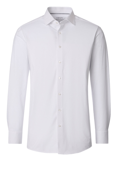 VENTI Comfort Fit Hemd Langarm Haifischkragen Jersey Stretch wei�