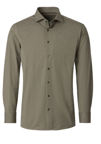 Produktbild f�r 'VENTI Comfort Fit Hemd Langarm Haifischkragen Jersey Stretch oliv'