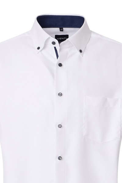 Produktbild f�r 'VENTI Comfort Fit Hemd Langarm Button Down Kragen Muster wei�'