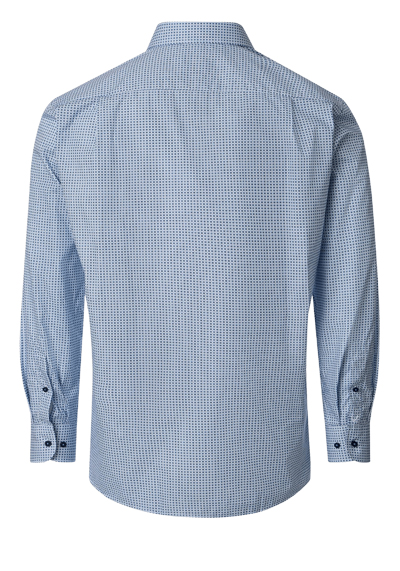 Produktbild f�r 'VENTI Comfort Fit Hemd Langarm New Kent Kragen Muster blau'