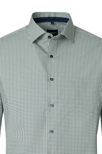 Produktbild f�r 'VENTI Comfort Fit Hemd Langarm New Kent Kragen Muster gr�n'