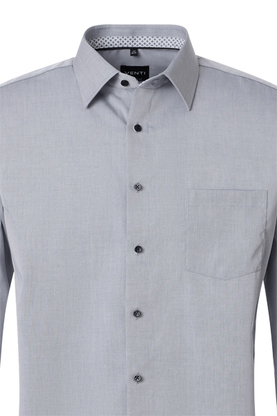 Produktbild f�r 'VENTI Comfort Fit Hemd Langarm New Kent Kragen Popeline grau'