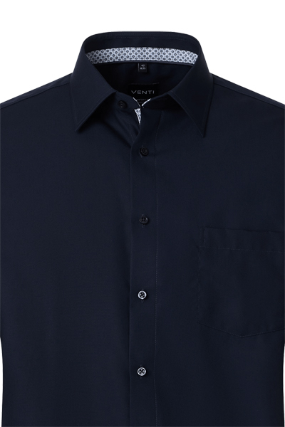 Produktbild f�r 'VENTI Comfort Fit Hemd Langarm New Kent Kragen Popeline schwarz'