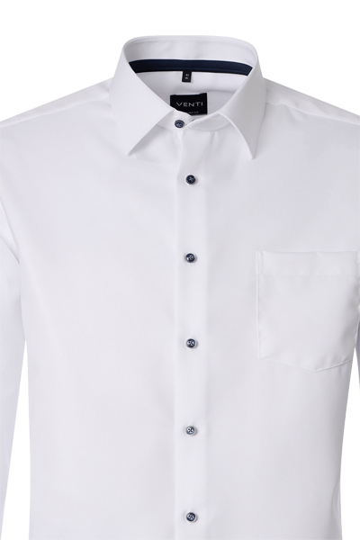 Produktbild f�r 'VENTI Comfort Fit Hemd Langarm New Kent Kragen Struktur wei�'