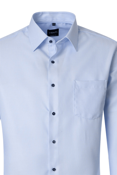 Produktbild f�r 'VENTI Comfort Fit Hemd Langarm New Kent Kragen Struktur hellblau'