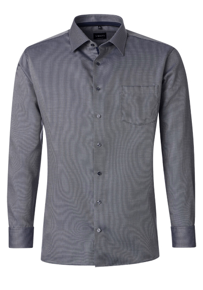VENTI Comfort Fit Hemd Langarm New Kent Kragen Struktur oliv