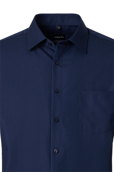 Produktbild f�r 'VENTI Comfort Fit Hemd Basic Kent Langarm Popeline dunkelblau'