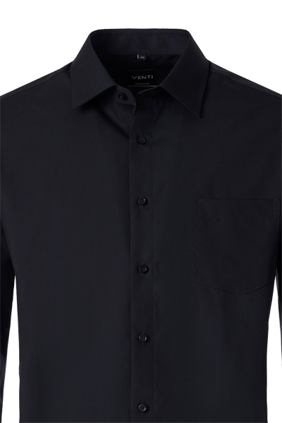 Produktbild f�r 'VENTI Comfort Fit Hemd Basic Kent Langarm Popeline schwarz'