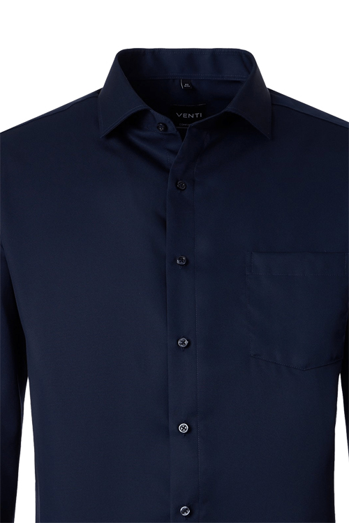 Produktbild f�r 'VENTI Comfort Fit Hemd Basic Kent extra langer Arm Twill nachtblau'