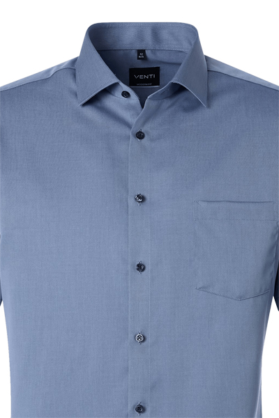 Produktbild f�r 'VENTI Comfort Fit Hemd Basic Kent Halbarm Twill dunkelblau'