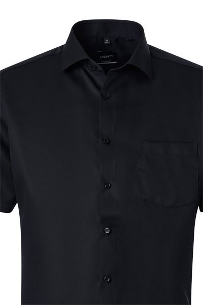 Produktbild f�r 'VENTI Comfort Fit Hemd Basic Kent Halbarm Twill schwarz'