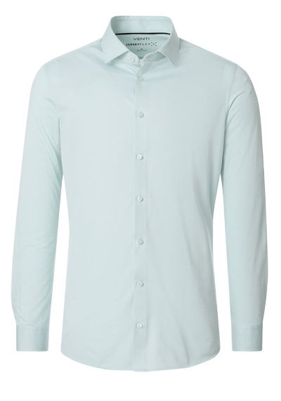 VENTI Body Fit Fit Hemd Langarm Haifischkragen Jersey Stretch Struktur mint