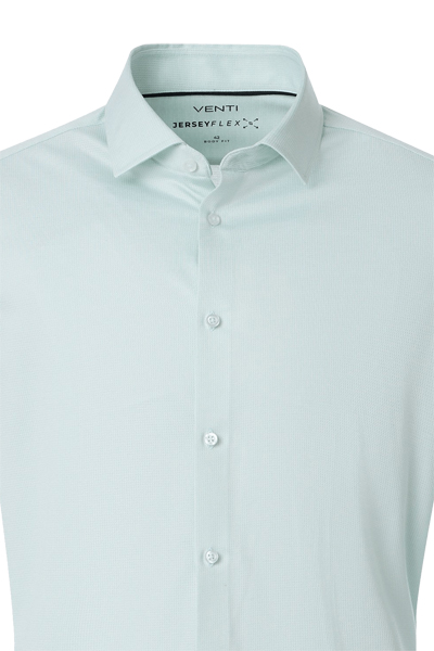 Produktbild f�r 'VENTI Body Fit Fit Hemd Langarm Haifischkragen Jersey Stretch Struktur mint'