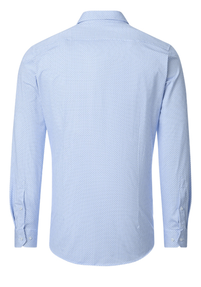 Produktbild f�r 'VENTI Body Fit Hemd Langarm Haifischkragen Jersey Stretch Muster blau'