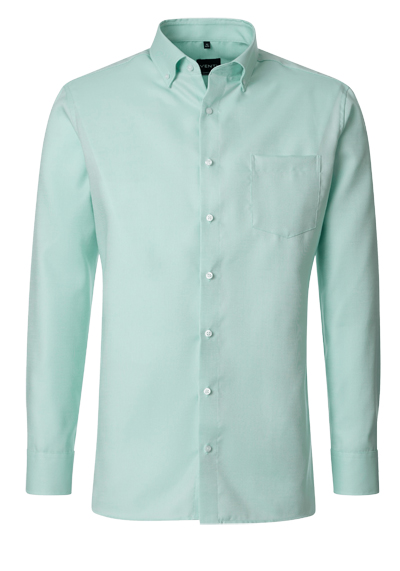 VENTI Comfort Fit Hemd Langarm Button Down Kragen Oxford mint