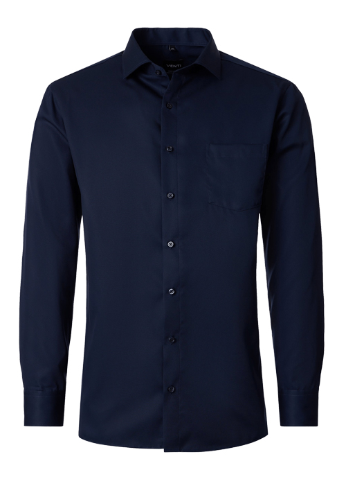 Produktbild f&uuml;r 'VENTI Comfort Fit Hemd Basic Kent extra langer Arm Twill nachtblau'