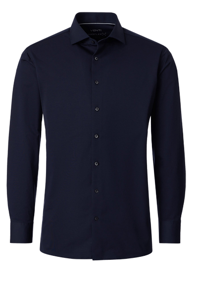 Produktbild f&uuml;r 'VENTI Comfort Fit Hemd Langarm Haifischkragen Jersey Stretch nachtblau'