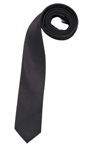 VENTI Krawatte 6 cm breit Struktur grau