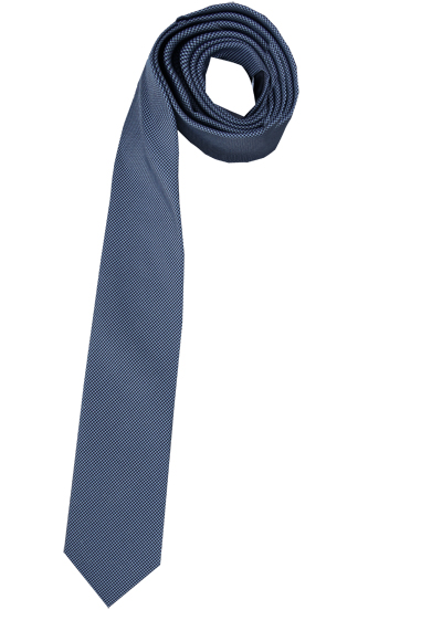 VENTI Krawatte 6 cm breit Struktur rauchblau