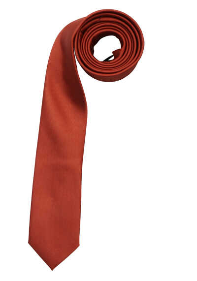 VENTI Krawatte aus Seide und Polyester 6 cm breit rost