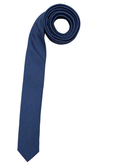 VENTI Krawatte aus Seide und Polyester Muster dunkelblau