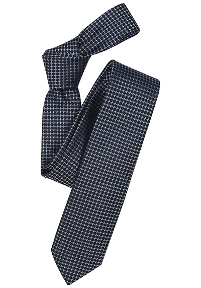 VENTI Krawatte aus reiner Seide 6 cm breit Muster blau