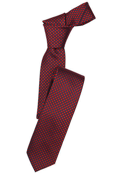 VENTI Krawatte aus reiner Seide fleckenabweisend Muster rot