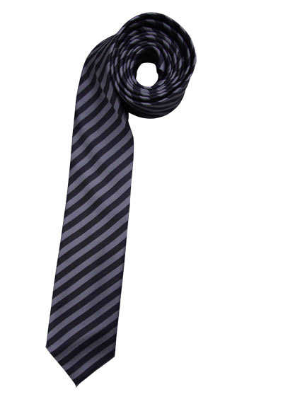 VENTI Krawatte aus reiner Seide fleckenabweisend Streifen anthrazit