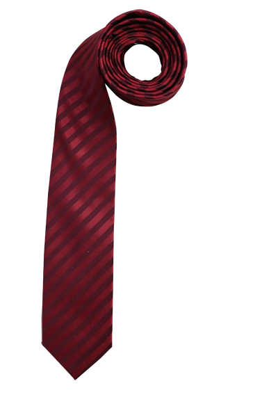 VENTI Krawatte aus reiner Seide fleckenabweisend Streifen dunkelrot