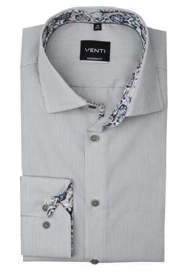 Produktbild für 'VENTI Modern Fit Hemd Langarm Button Down Kragen Dobby Muster grn'