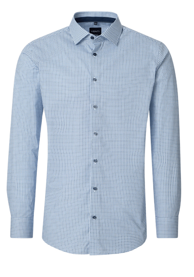 Produktbild f&uuml;r 'VENTI Modern Fit Hemd Langarm New Kent Kragen Muster blau'