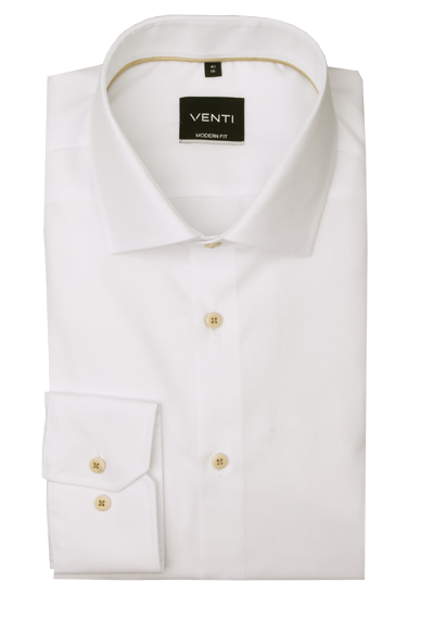 Produktbild für 'VENTI Modern Fit Hemd Langarm New Kent Kragen Popeline ecru'