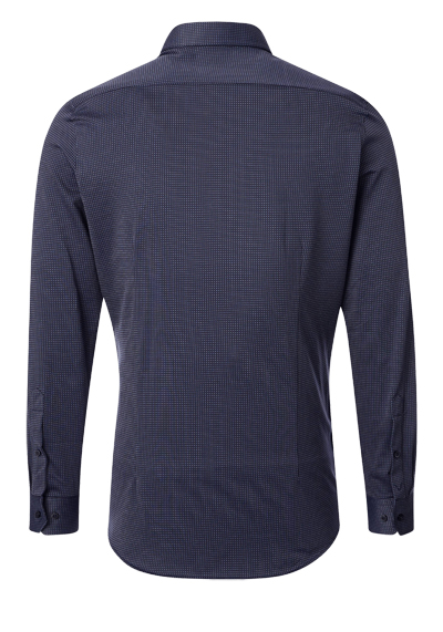 Produktbild f�r 'VENTI Modern Fit Hemd Langarm Haifischkragen Jerseyflex Stretch Muster blau'