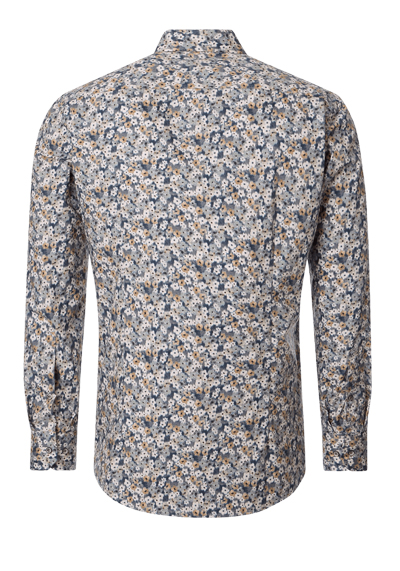 Produktbild f�r 'VENTI Modern Fit Hemd Langarm Under Button Down Kragen Blumenmuster blau'