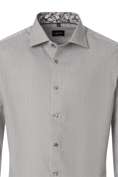 Produktbild f�r 'VENTI Modern Fit Hemd Langarm New Kent Kragen Streifen gr�n'
